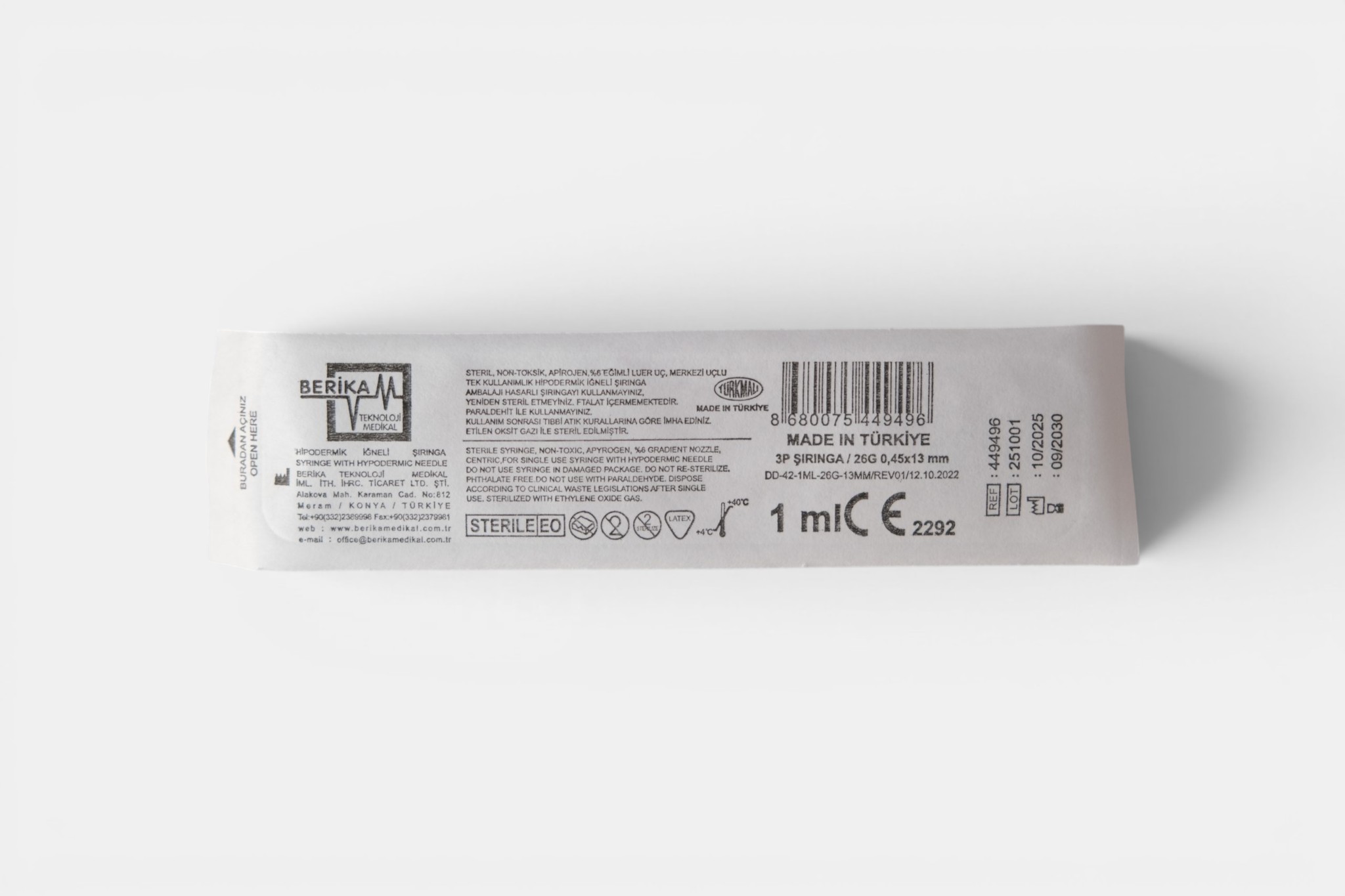 Berika 1ml Şırınga 2