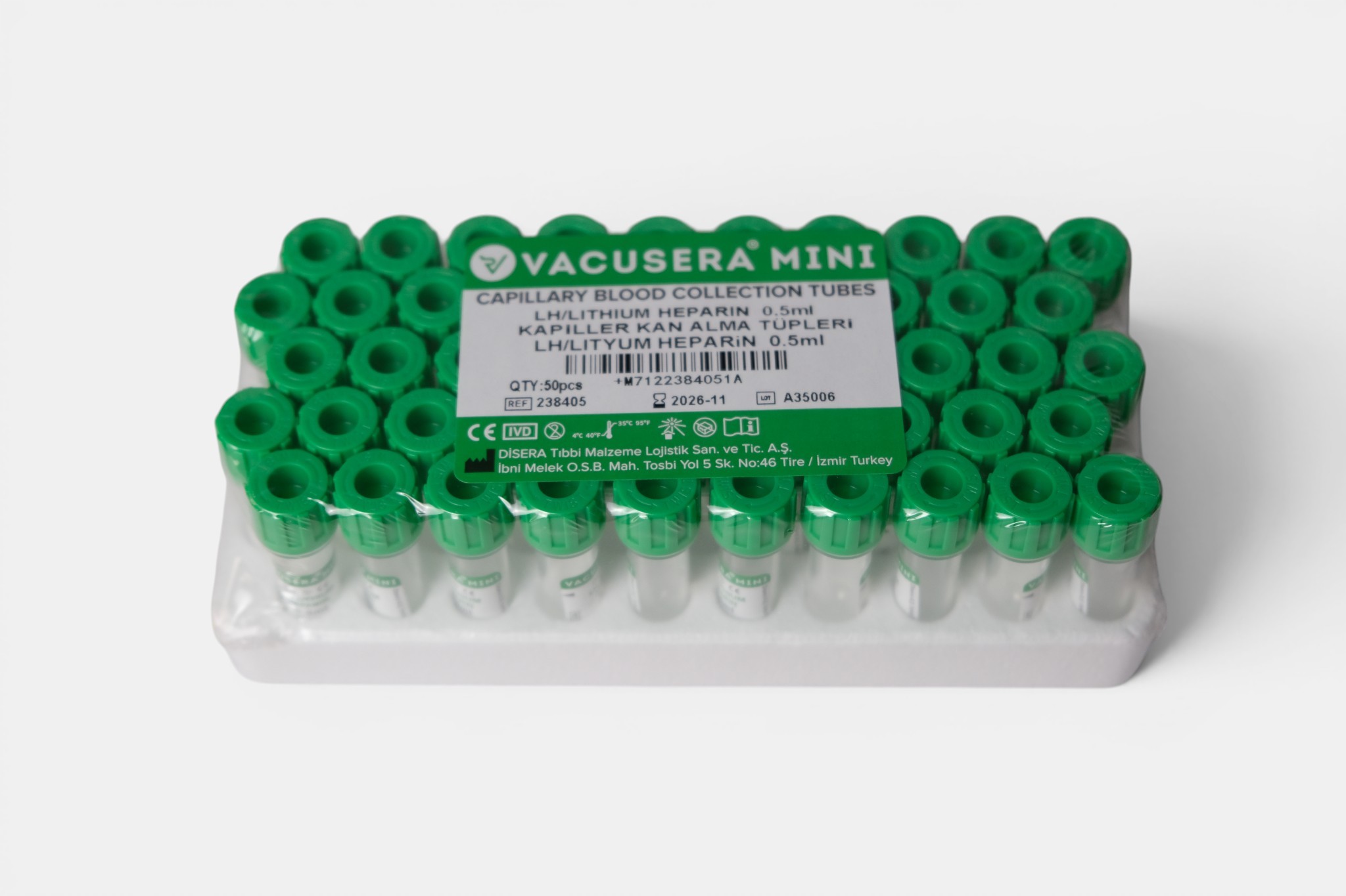 Vacusera Yeşil Tüp 0.5ml 2
